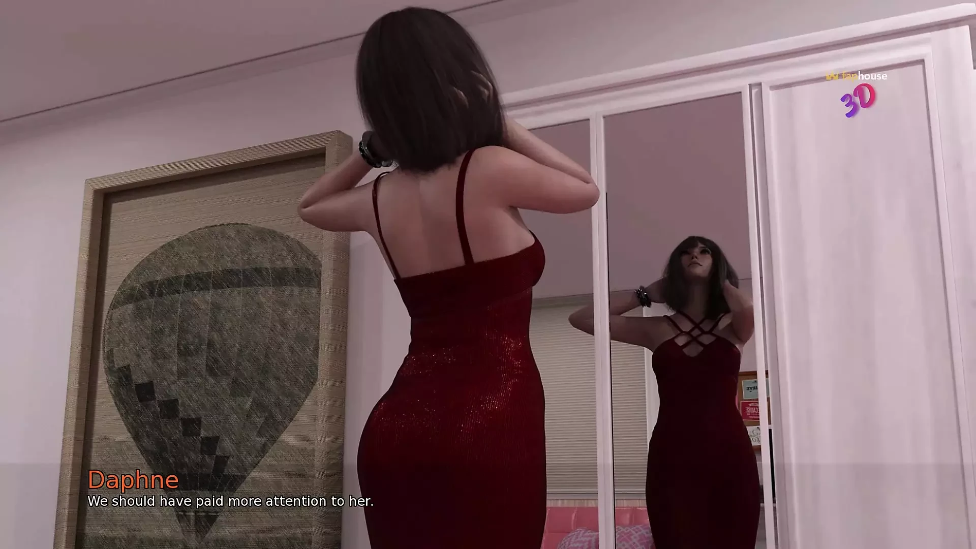 Mi dormitorio 10 - escena de cambio de vestido de chicas
