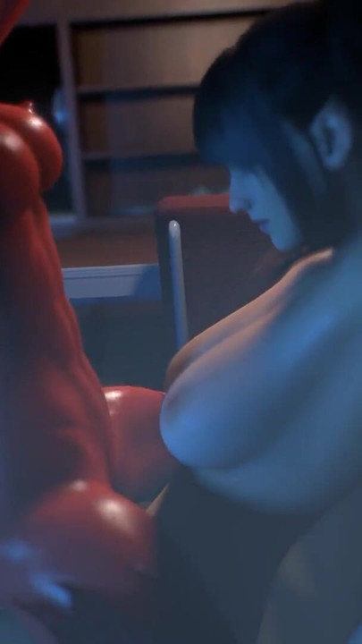 Shemale Dickgirl Fucks Demon Girl on a Stormy Night | Clip 2