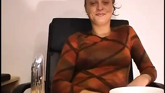 Brunette bitch gets her pussy toyed deeply in pov action