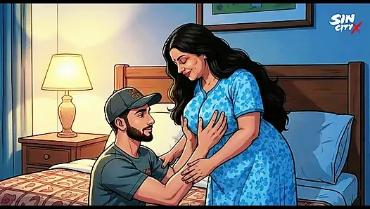 Tante sange india menggoda cowok pengantar barang di rumah