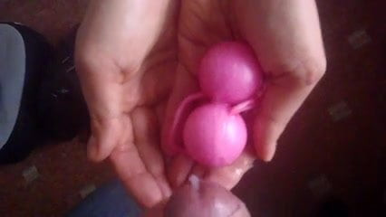 cum on balls