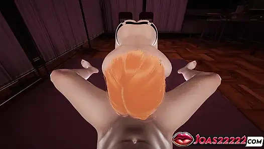 Si cewek hot rambut merah lagi asik ngocok kontol dan nyepong kontol sampai dicrot di mulut