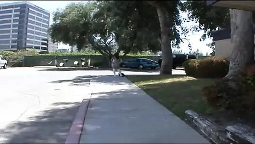 Heavy pounded twat of lustfull teen whore camel toe looks little full of cum