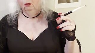 Smoking and pissing in black