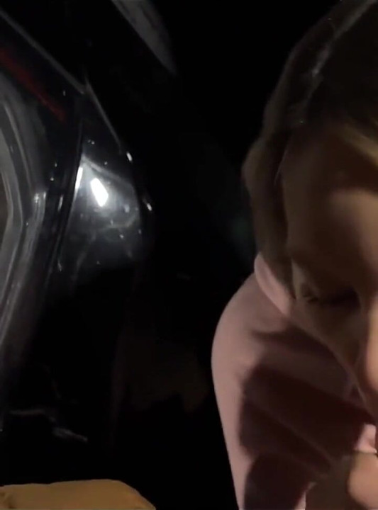 Risky Wife Sucks Cock in Bar/parking Lot and Cum Walk