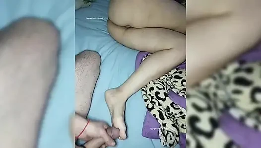 Woman on top. Goddess pose.