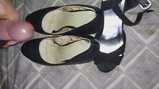 Cum on my wife's shoes