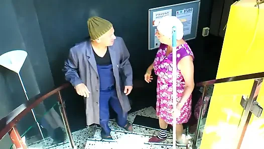 Old couple in love