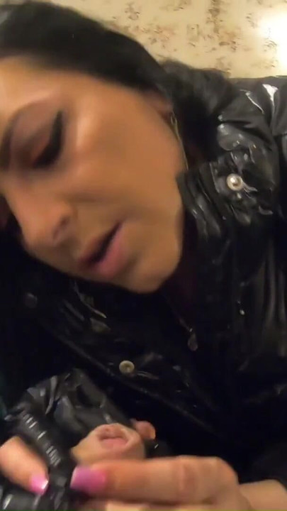 Thrilling moment from "MilfyCalla PREVIEW- My friend cums 3 times on my New black shiny Puffy DownJacket!-174"