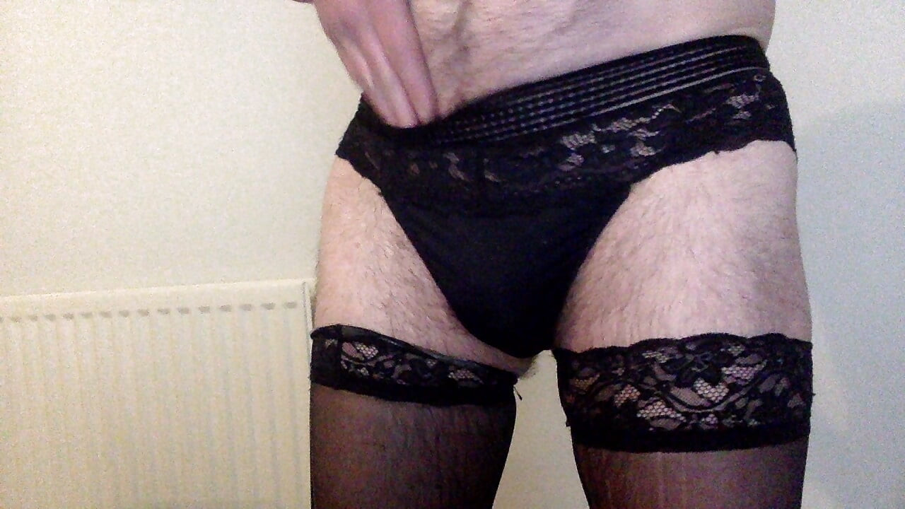 Me in my new jeans and old lingerie xxx