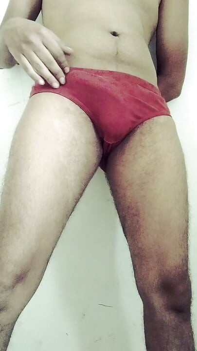 7inchesind Wearing step sis panty and Jerking his big dick