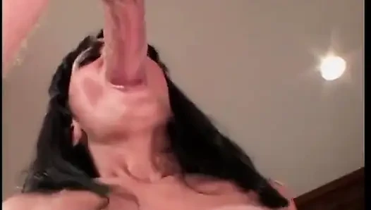 MILF Latina babe puts this big cock in her mouth and pussy