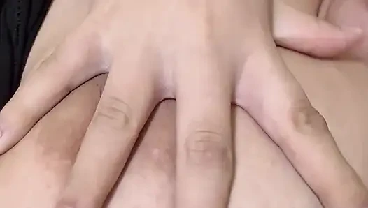 Mom massages her huge tits very delicious
