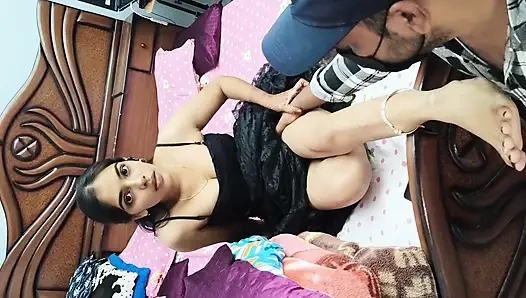 Cute Bhabhi sex with Blinkit Delivery Boy, Full Hindi Video