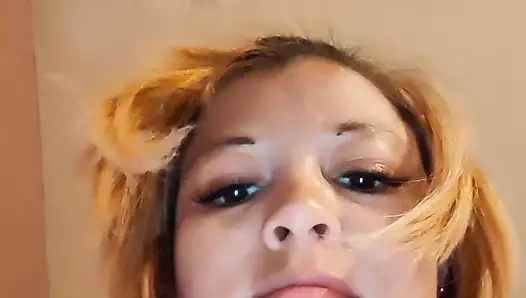 This blonde loves cucumber