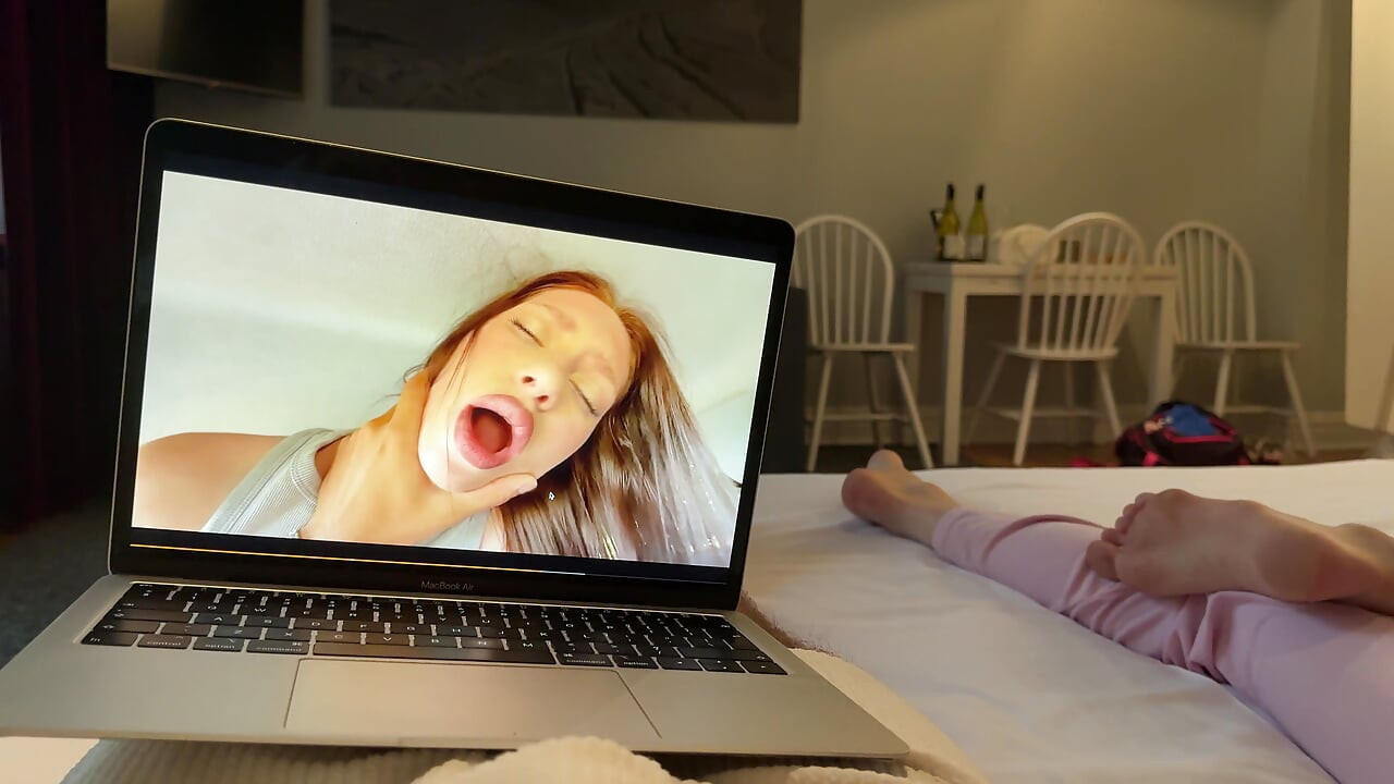 Hot stepsister caught me watching PORN with her, fucked her in a tight pussy