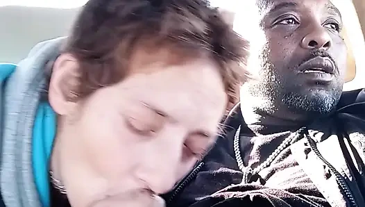 Dirty street whore is drinking my cum for breakfast. MILF