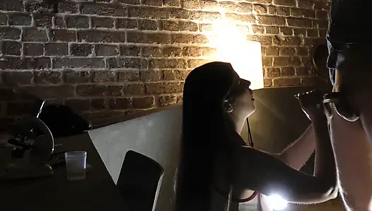 Big tits big ass beautiful hot nurse seduces a big cock guy in a short dress