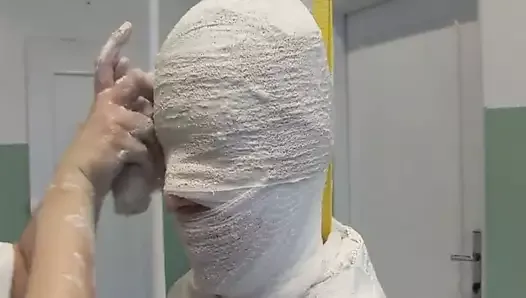 Fully casted mummified girl