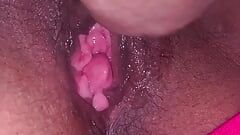 Husband liking pussy and play