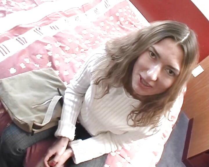 Naughty French Teen Likes Using Her Feet to Wank Cock