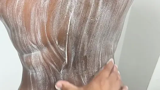 Big ass Indian shows her big ass in the shower