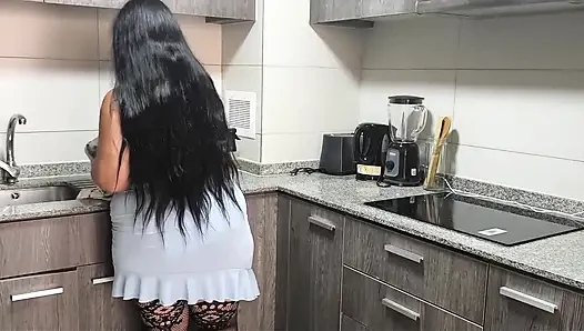 BBW MILF Stepmom Fuck Kitchen