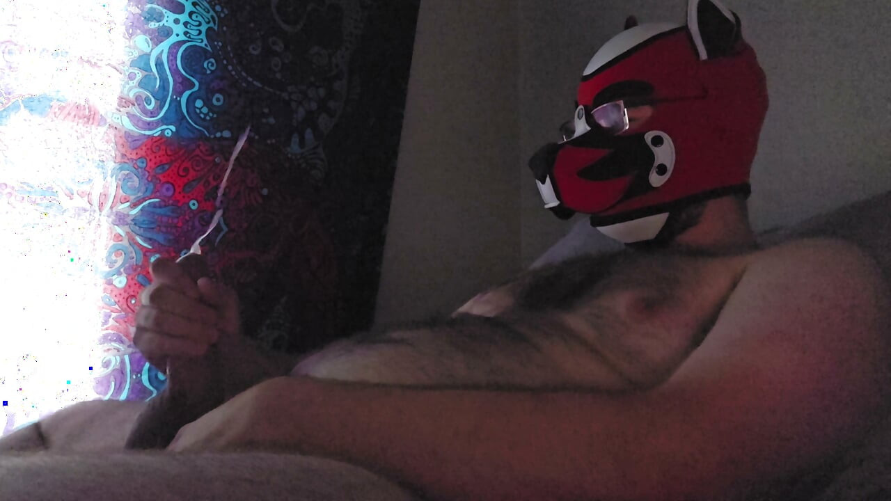 jerking till he cums all over his belly