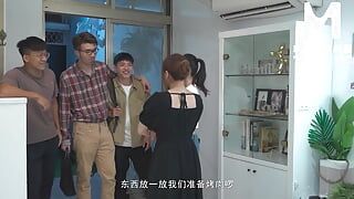 麻豆傳媒映畫 - 中秋賞月把酒言歡 深夜床上肉體交歡