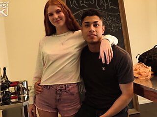 9inch Latino Fucks HOT Red Head College Teen Slut