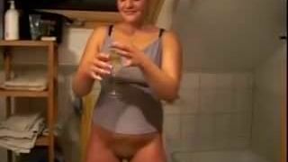 Bathroom piss and drink