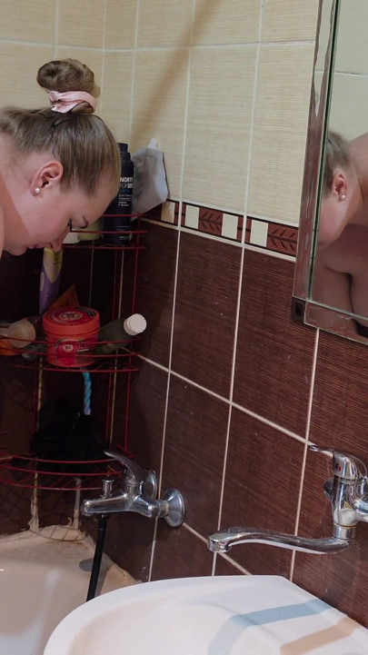 Husband Always Gets Turned on Watching His Chubby Wife Shower - Real Amateur Married Couple