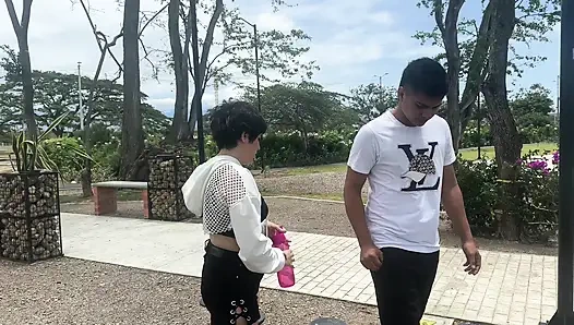 I Find a Guy in the Park and I Ask Him to Play with Me as an Ex-girlfriend to Take Him Home and Give Him the Best Fuck