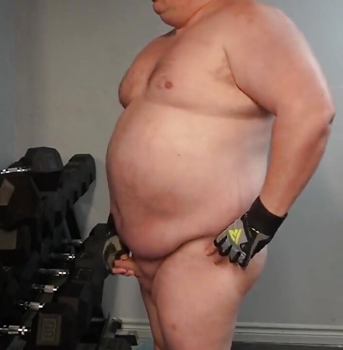 Muscle Chub Bear Working Out