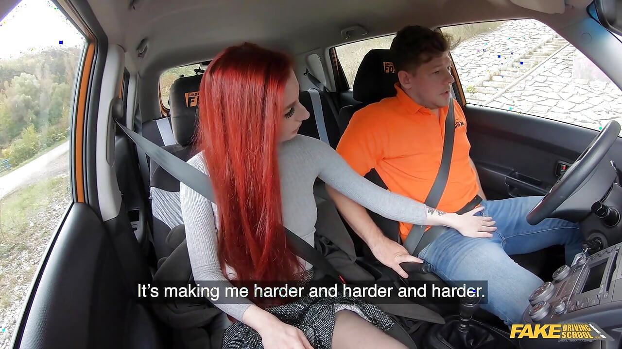 Fake Driving School - Redhead Brit Gigi Rouge Needs a Licence and Will Do Anything for It