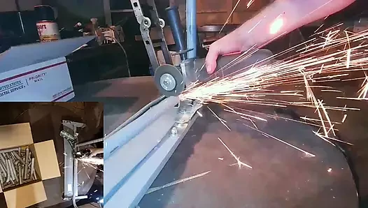 Raw with my angle grinder