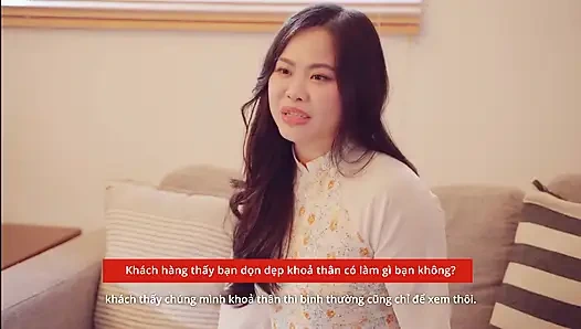 Pembantu Thailand lagi bersihin kontolku - tante mesum dan gadis remaja