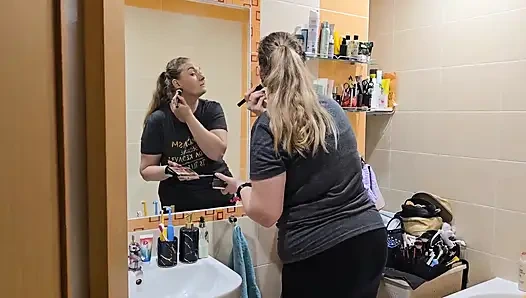 Watching My Wife Get Ready… She Looks so Good - Mirror Makeup Routine