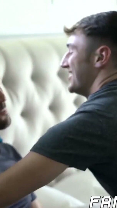 Handsome stepson sucks daddy off before taking it in the ass | Clip 1
