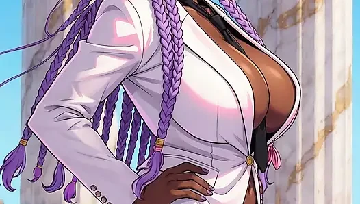Big Breast Executive Ebony Babe with a Tight Black Ass Bald Pussy
