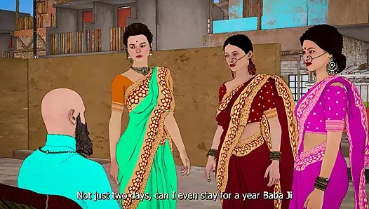 Dhongi baba memuaskan dahaga memek desi bhabhi dengan menyetubuhinya di ashram