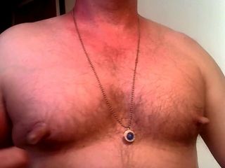 Big Hairy Chest and Pumped Nipples