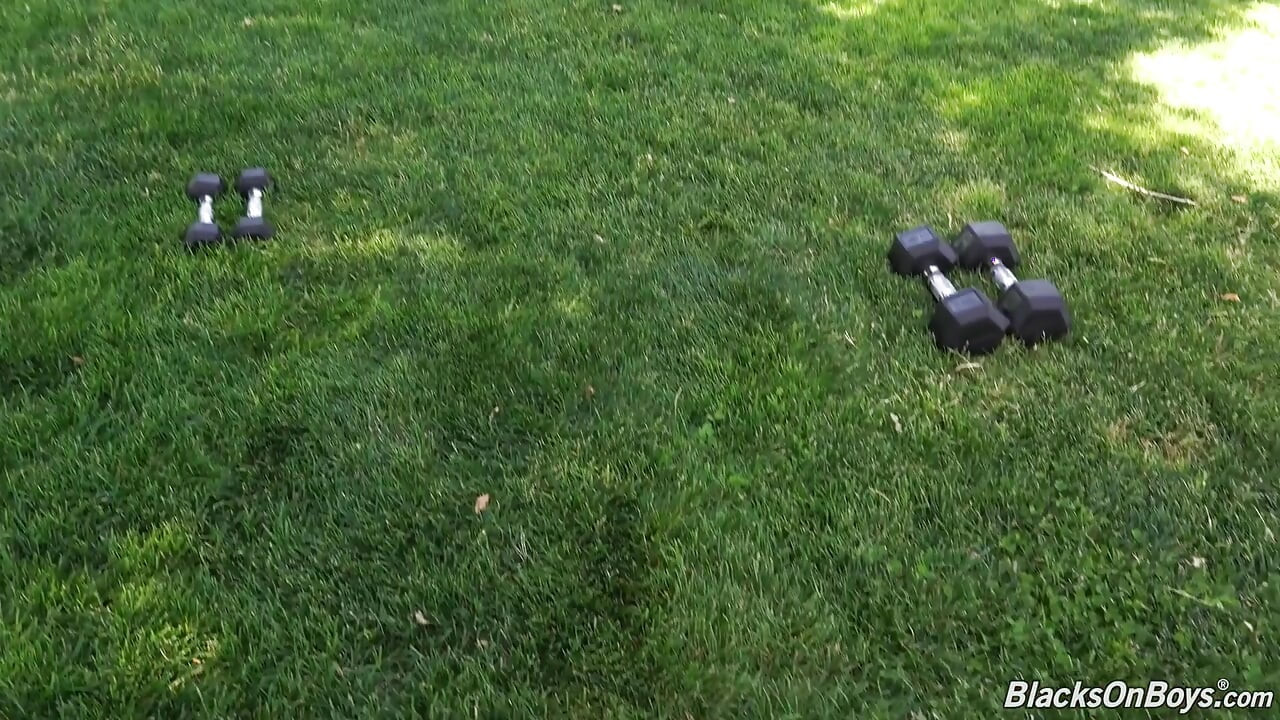Tyler Price works out and gets worked out by 2 BBC's
