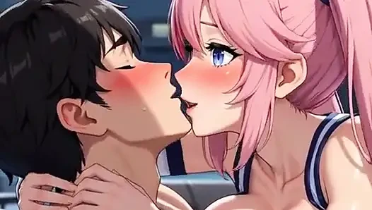 After big game sexy college cheerleader give fucking reward to captain animation