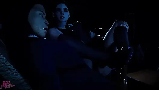 Rainy Night Rendezvous: Kylie's Nylon Surprise