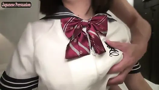 G Cup SSS двойная красотка. Свидание в униформе в отеле со сладким любящим минетом