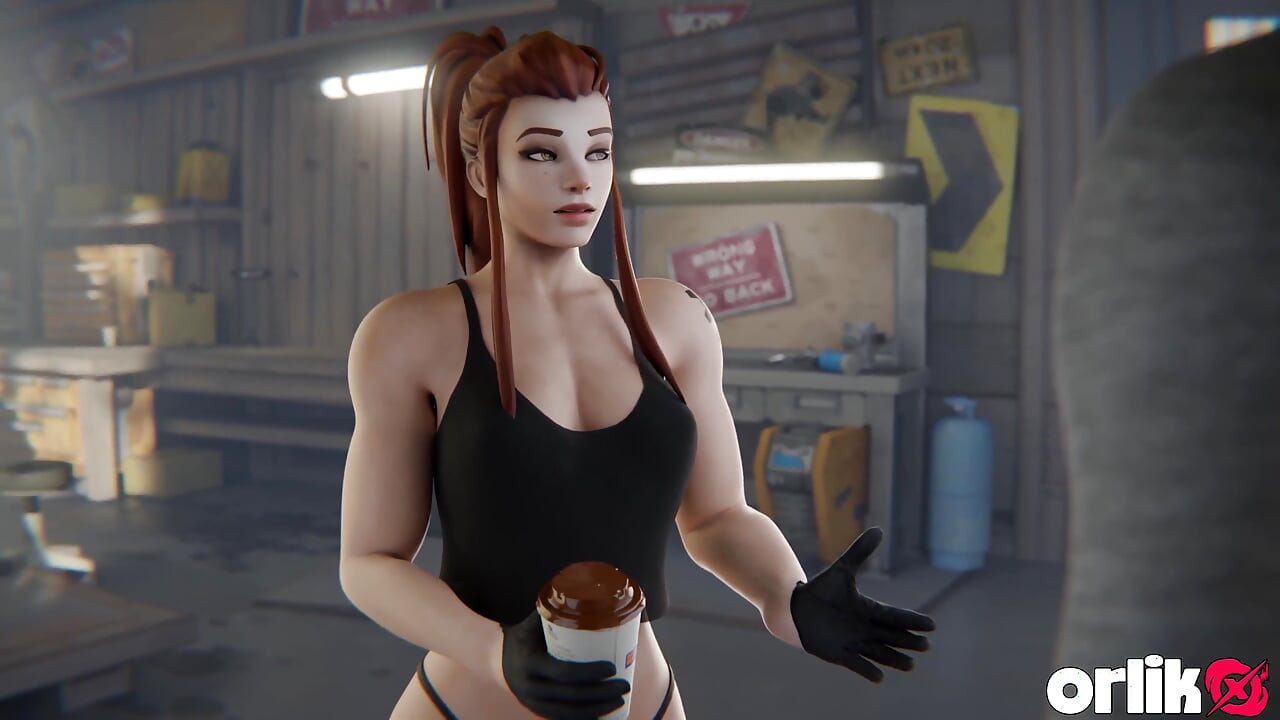 Тренировъчната сесия на Брижит полудя Overwatch 3D порно