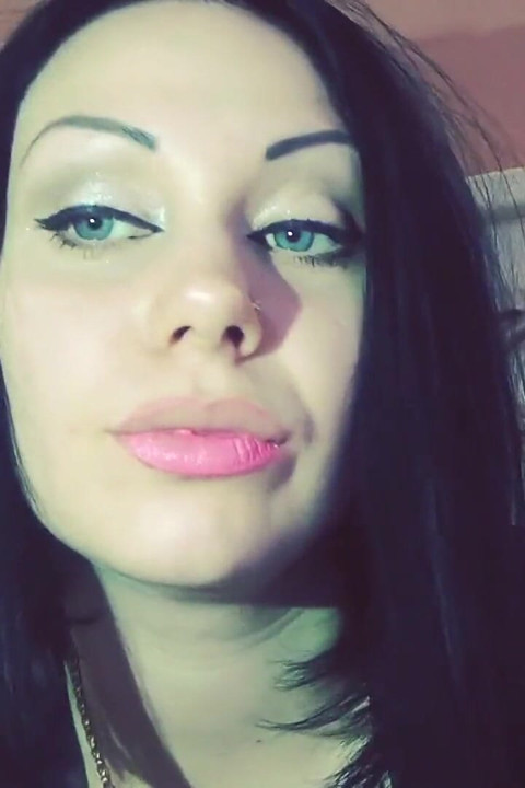 Neon pink lipstick