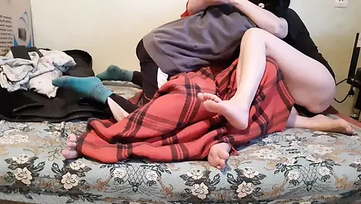While we were watching a film, my stepmom started masturbating my vagina for the first time in a risky way next to my girlfriend