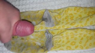 Cum on Socks - Yellow Knee Highs 